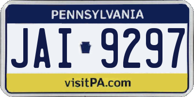 PA license plate JAI9297