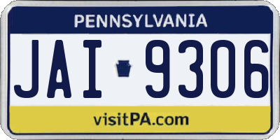 PA license plate JAI9306
