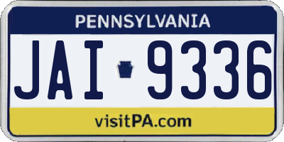 PA license plate JAI9336