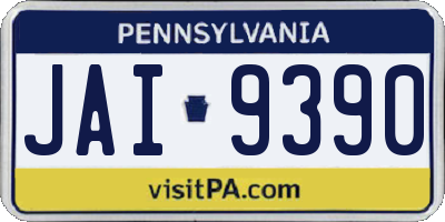 PA license plate JAI9390