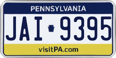 PA license plate JAI9395