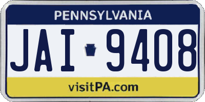 PA license plate JAI9408