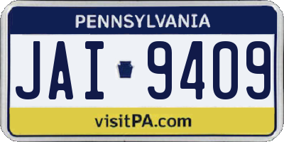 PA license plate JAI9409