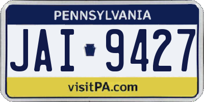 PA license plate JAI9427