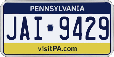 PA license plate JAI9429