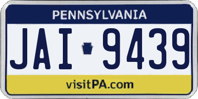 PA license plate JAI9439
