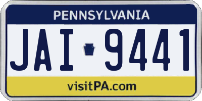 PA license plate JAI9441