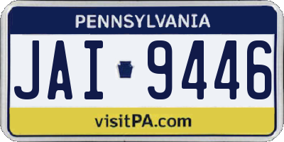 PA license plate JAI9446
