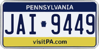 PA license plate JAI9449