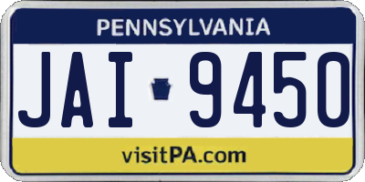 PA license plate JAI9450