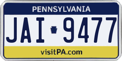 PA license plate JAI9477