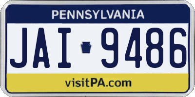 PA license plate JAI9486