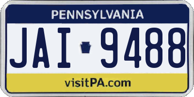 PA license plate JAI9488