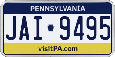 PA license plate JAI9495