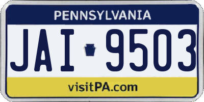 PA license plate JAI9503