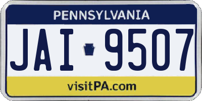 PA license plate JAI9507