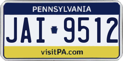 PA license plate JAI9512