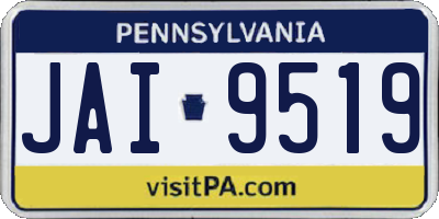 PA license plate JAI9519