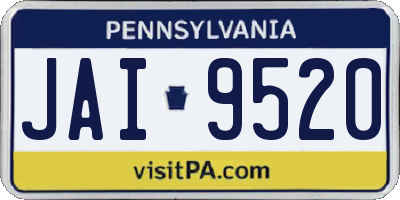 PA license plate JAI9520