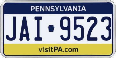 PA license plate JAI9523
