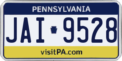 PA license plate JAI9528
