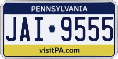 PA license plate JAI9555