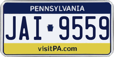 PA license plate JAI9559