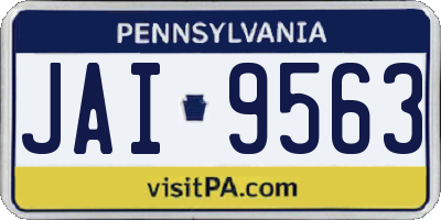 PA license plate JAI9563