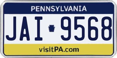 PA license plate JAI9568