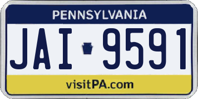 PA license plate JAI9591