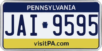 PA license plate JAI9595