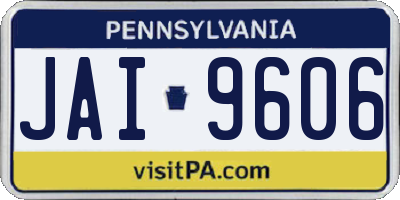 PA license plate JAI9606