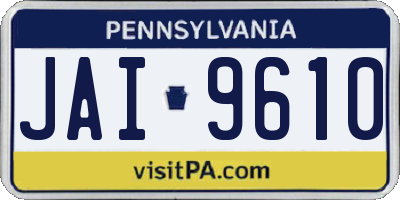 PA license plate JAI9610