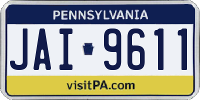 PA license plate JAI9611