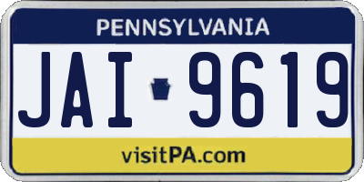 PA license plate JAI9619