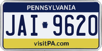 PA license plate JAI9620