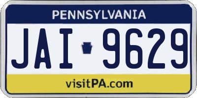 PA license plate JAI9629