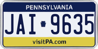 PA license plate JAI9635