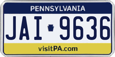 PA license plate JAI9636