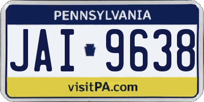 PA license plate JAI9638