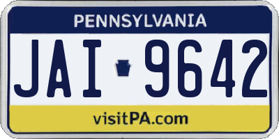 PA license plate JAI9642