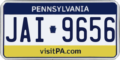 PA license plate JAI9656