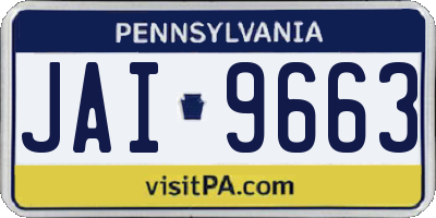 PA license plate JAI9663
