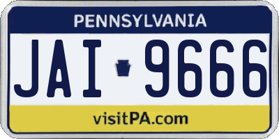 PA license plate JAI9666