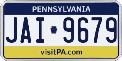 PA license plate JAI9679