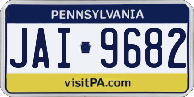 PA license plate JAI9682