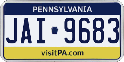 PA license plate JAI9683