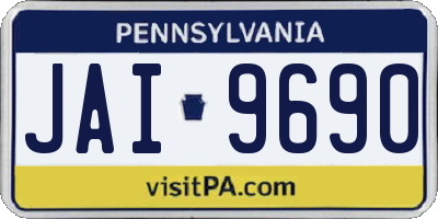 PA license plate JAI9690