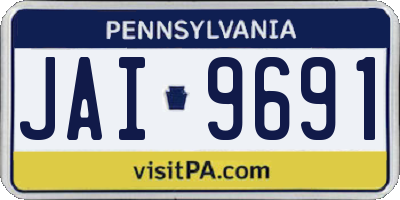 PA license plate JAI9691