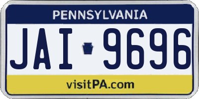 PA license plate JAI9696